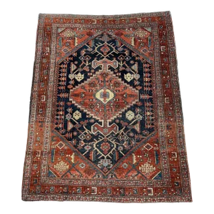 NW Bakshayesh Rug in Navy, Clay, Terracotta 5 x 7