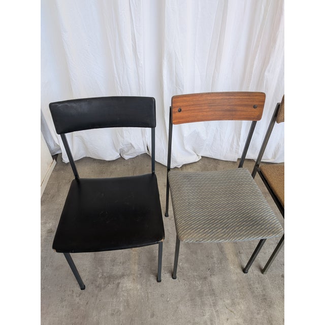 Black Vintage Industrial Dining Chairs from Stool Kamnik, 1970s, Set of 4 For Sale - Image 8 of 18