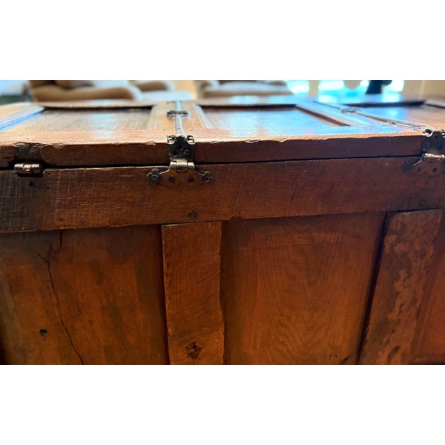 English Late 18th Century Walnut Gothic Coffer / Chest For Sale - Image 9 of 11