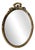 Mid-Century Hollywood Regency Oval Baroque Mirror with Leaf Decoration, 1960s For Sale