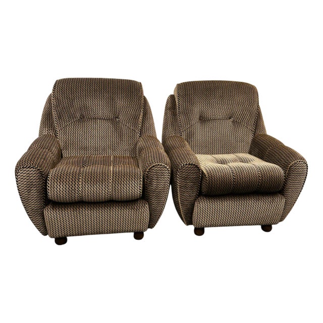 Vintage Italian Lounge Chairs, 1970s, Set of 2 For Sale
