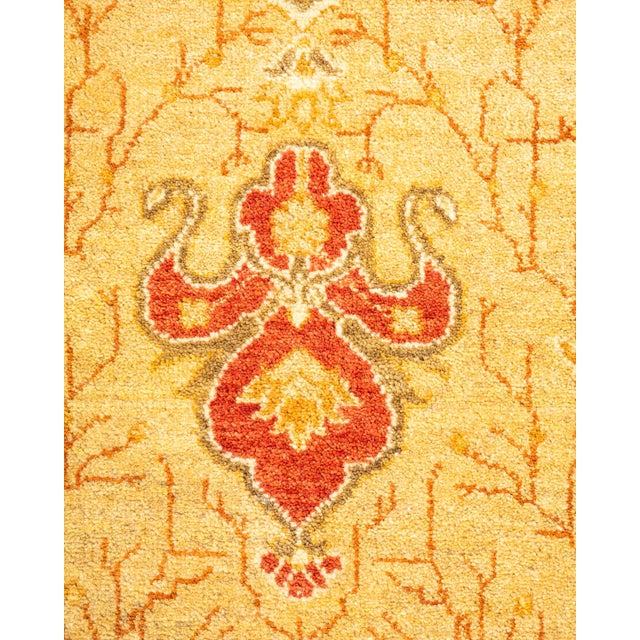 Traditional Mogul, One-of-a-Kind Hand-Knotted Area Rug - Yellow, 4' 8" x 6' 5" For Sale - Image 3 of 8