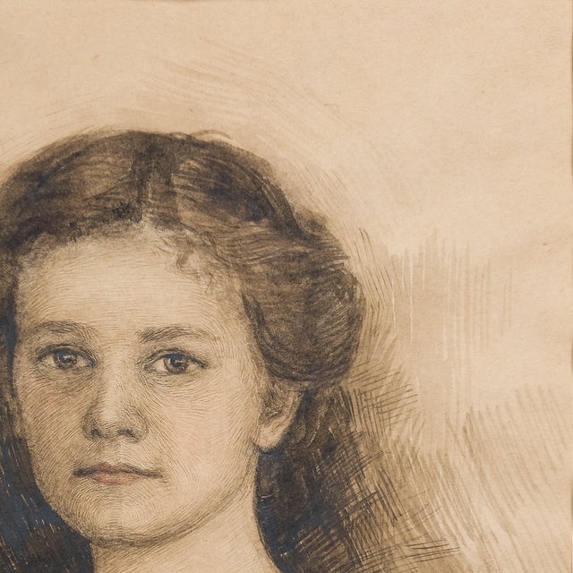 1900 - 1909 Portrait of a Young Girl - Evelyn Enola Rockwell, C. 1909 For Sale - Image 5 of 10