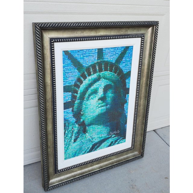 Neil J. Farkas "Face of Liberty" Serigraph on Canvas Limited Edition, Framed For Sale - Image 11 of 12