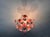1980s Italian Pink Murano Style Glass Floral Chandelier – Hand-Painted Porcelain & Brass Ceiling Light For Sale - Image 13 of 18