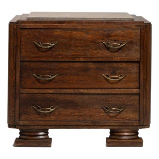 19th Century France Art Deco Brown Wood Chests of Drawers For Sale