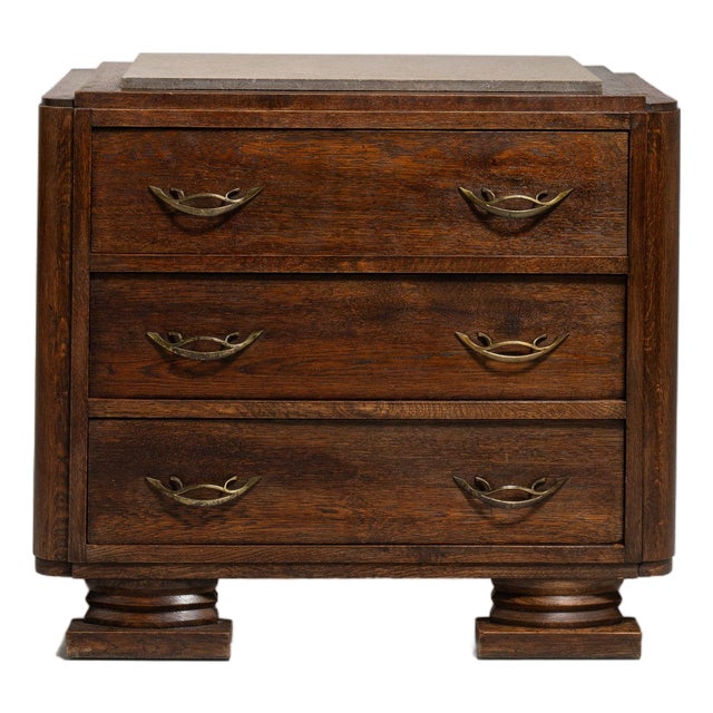 19th Century France Art Deco Brown Wood Chests of Drawers For Sale