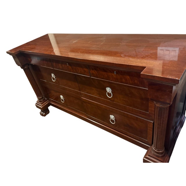 English Ralph Lauren by Henredon, Regency-Style Chest/ Dresser/ Side Board, Vintage Shiny Mahogany, For Sale - Image 3 of 12