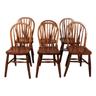 19th Century Windsor Chairs, Set of 6 For Sale