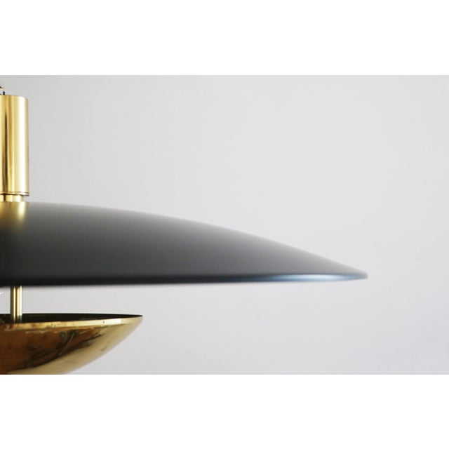 Metal Vintage Pendant Light in Black Brass from Hillebrand Lighting, 1980s For Sale - Image 7 of 11
