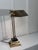 Vintage Traditional Patinated Brass and Black Marble Tabletop Adjustable Desk Lamp For Sale - Image 4 of 12