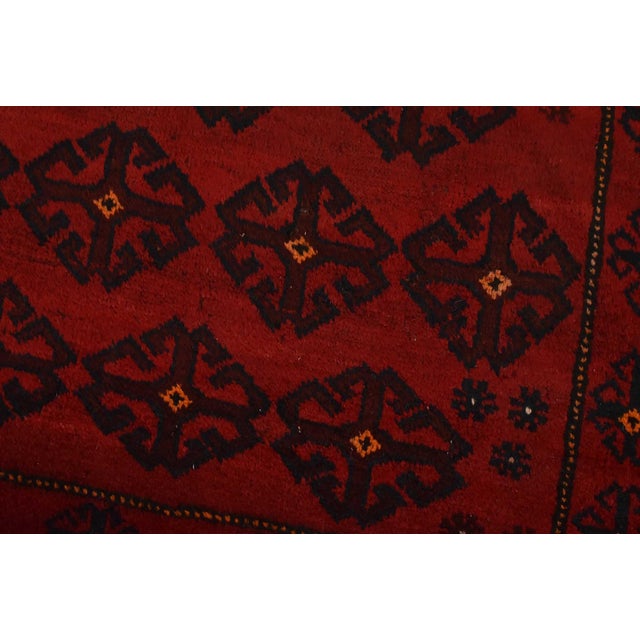 Baloch Runner 5’4” X 12’8” Red Wool Vintage Tribal Hand-Knotted Rug For Sale - Image 4 of 13