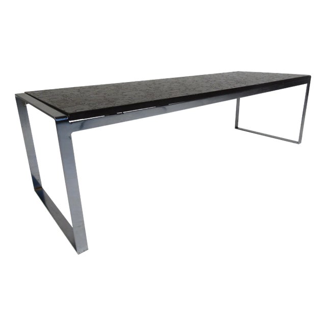 Slate Top Mid-Century Modern Coffee Table For Sale