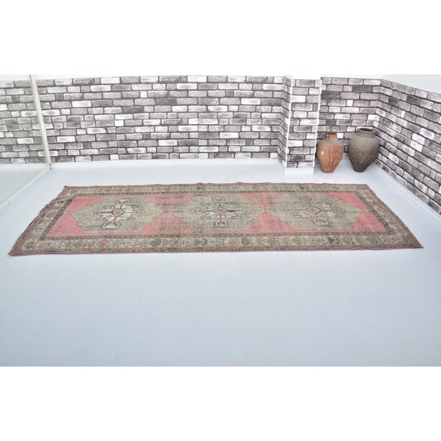 Handmade wool carpet in Turkish Anatolia , Vintage Oushak Rug,Turkish Vintage Anatolian Rug, Handmade wool Rug . One Of...