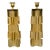 Pair of Murano Modernist Matte Gold Lamps For Sale