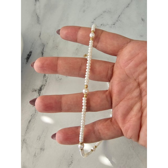 ♥ Necklace Description ♥ Main Stone: Freshwater Pearl Metal Weight: 8 grams Necklace Length: 16 Inches **Can be shortened...