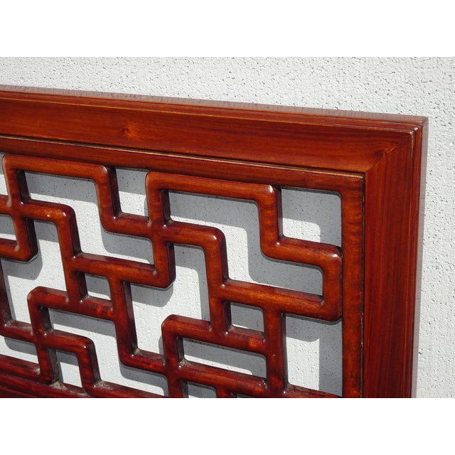 Vintage Chinoiserie Asian Style Queen Headboard by Yin Yin For Sale - Image 11 of 12