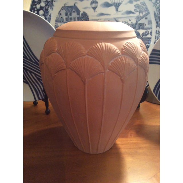 Mikasa Contemporary Terra-Cotta Art Deco Inspired Vase For Sale - Image 4 of 13