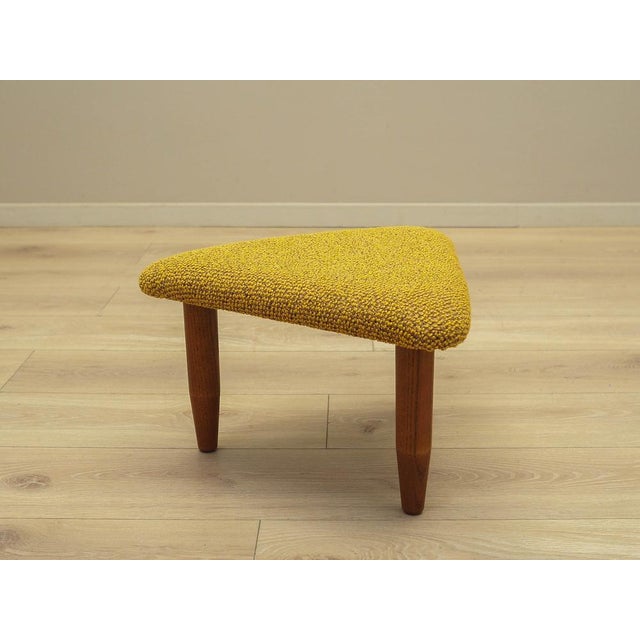 Vintage Danish Mustard Ottoman, 1990s For Sale - Image 3 of 7