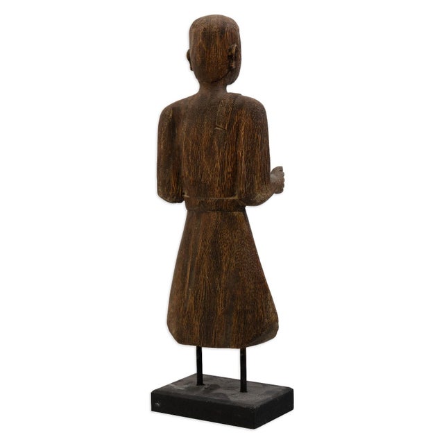 Male Tribal Wood Sculpture for Tozai Home For Sale - Image 4 of 5