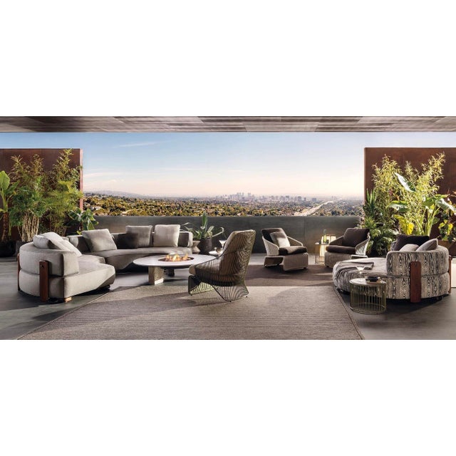 2020s Minotti Florida Outdoor Round Loveseat For Sale - Image 5 of 12