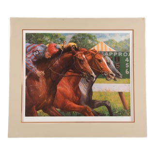 Signed at the Wire Serigraph by Jenness Cortez For Sale