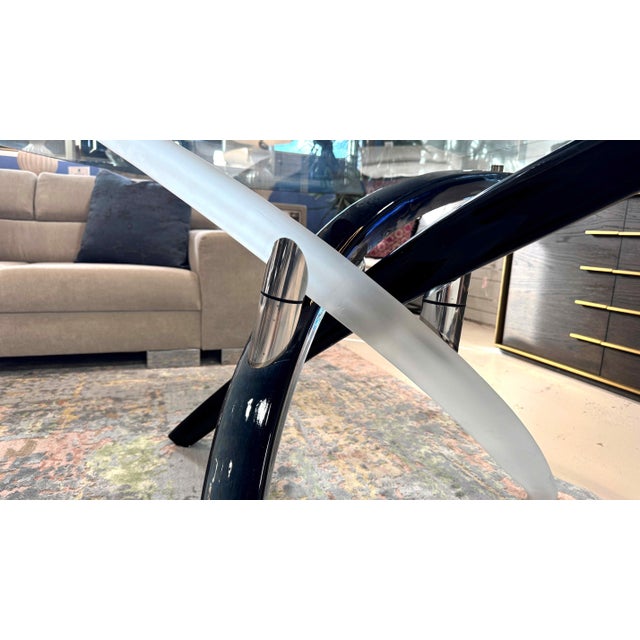 Glass Italian Art Glass Dining Table Attributed to Tulczinsky for Reflex Angelo For Sale - Image 7 of 13