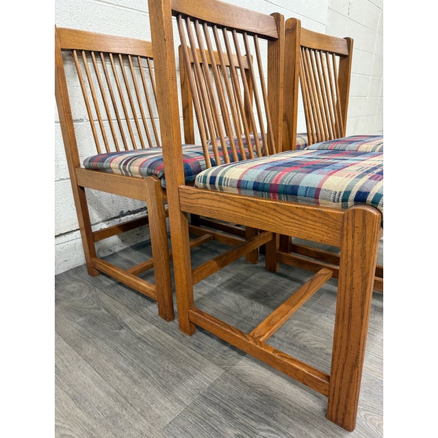 Vintage Liberty Furniture Mission Arts and Crafts Dining Chairs - Set of 4 For Sale - Image 10 of 14