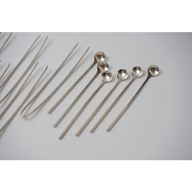 Edo Japanese Cuisine Gourmet Cutlery Set by Bibs Hosak-Robb for Robbe & Berking, 1980s, Set of 24 For Sale - Image 6 of 18