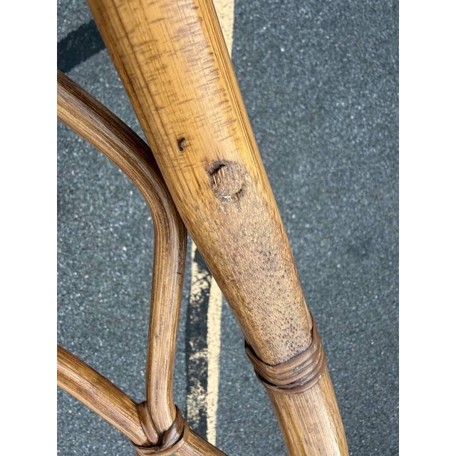 Late 20th Century Set of Four Vintage Bamboo Dining Chairs For Sale - Image 9 of 15