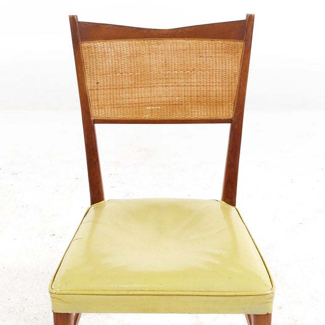 Wood Paul McCobb for Directional Mid Century Bleached Mahogany and Cane Dining Chairs - Set of 4 For Sale - Image 7 of 11