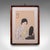 This is an antique figural woodblock print. A Japanese, framed picture in the manner of Chikanobu, dating to the late...