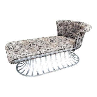 Vintage Russell Woodard Attributed Chaise Lounge Aluminum For Sale