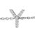 Contemporary 10K White Gold Diamond Accent "Y" Initial Charm and Link Bracelet For Sale - Image 3 of 6