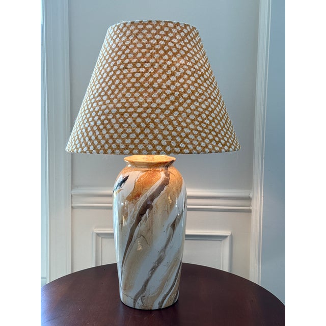 Mid -Century Modern Hand Painted Table Lamps - A Pair For Sale In Washington DC - Image 6 of 15