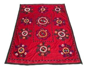 Vintage Boho Suzani Textile Art