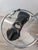Exquisite vintage lamp. American car, sports coupe. All black ceramic, chrome-plated metal base. Beautiful reflections...