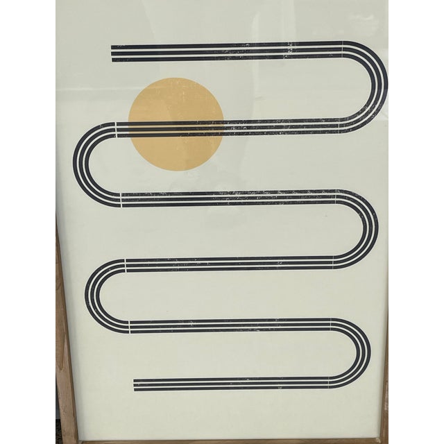 1970s Set of 3 Framed Geometric Abstract Art Prints. For Sale - Image 9 of 10