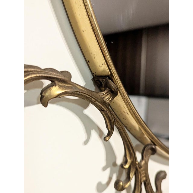 Italian Baroque Brass Wall Mirror, 1960s For Sale - Image 10 of 18