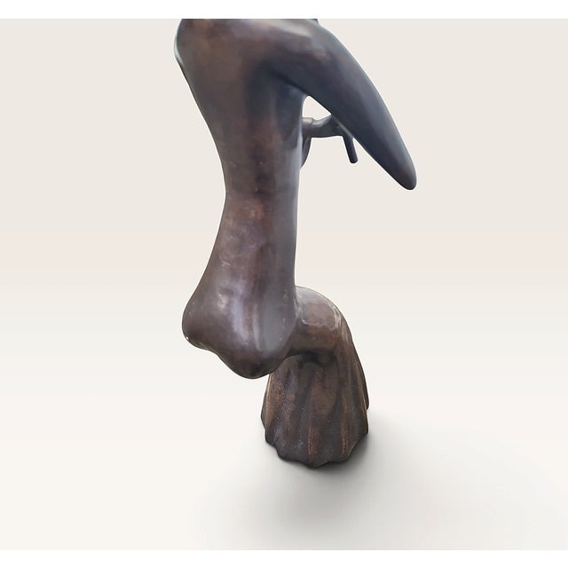 Large Late 20th Century French Bronze Female Flute Player Sculpture For Sale - Image 15 of 18