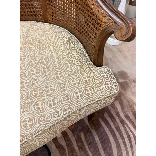 Brown Mid 20th Century Hendrix Allardyce Caned Bergere Chair For Sale - Image 8 of 10
