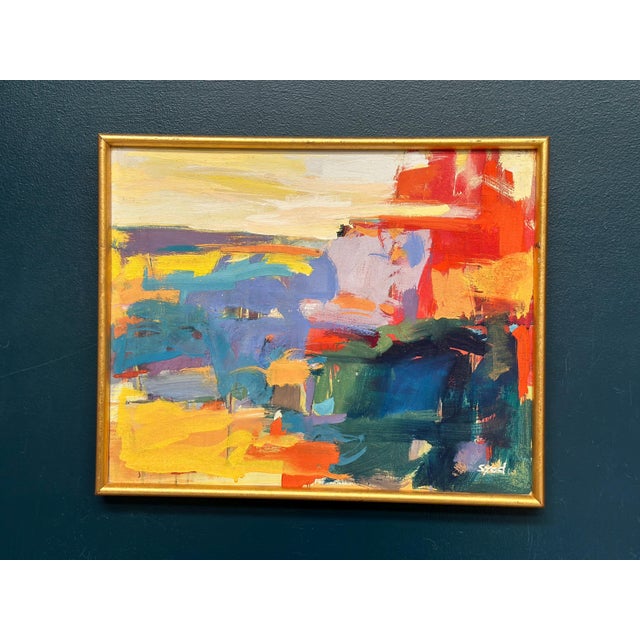 Ubaid Syed, Abstract, 1950s, Oil on Canvas, Framed For Sale - Image 16 of 18