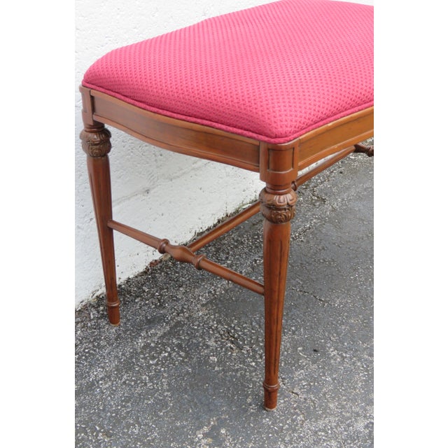 Early 1900s Vanity Stool Bench Ottoman For Sale - Image 4 of 7