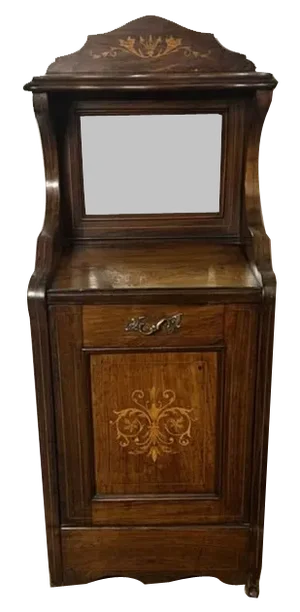 Victorian Inlaid Rosewood Coal Box, 1880s