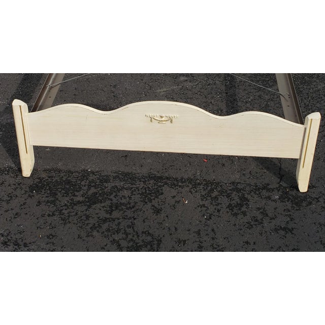 Pair of Mid-Century French Country Twin Size Bedframes and Bedside Chest Set For Sale In Washington DC - Image 6 of 13