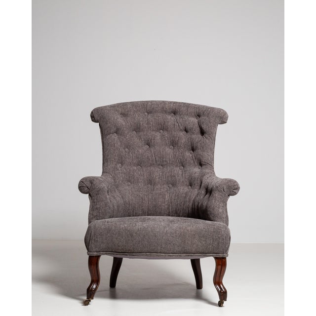 Napoleon III Upholstered Armchair, Second Empire Style, France, Circa 1880 For Sale - Image 15 of 16