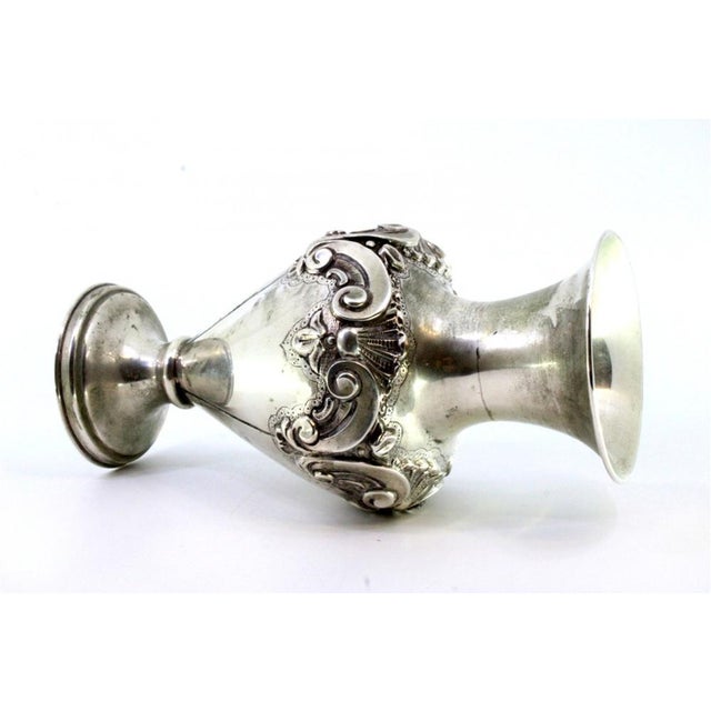 Silver Shell-Shaped Jug with Circular Base and Friezes For Sale - Image 3 of 8