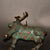 Chinese Monumental Pair of Vintage Cloisonné Enamel & Gilt Bronze Deer Figures For Sale - Image 3 of 9