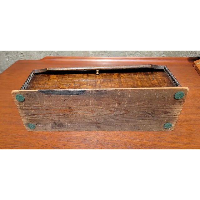 Brown Desk Top Letter Box or Document Holder For Sale - Image 8 of 10