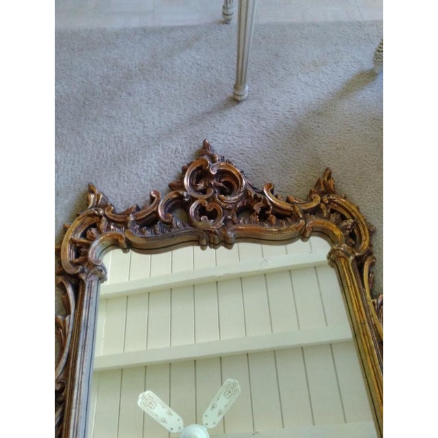 French Carved Gilt Gold Gesso Composite Mirror For Sale - Image 12 of 12